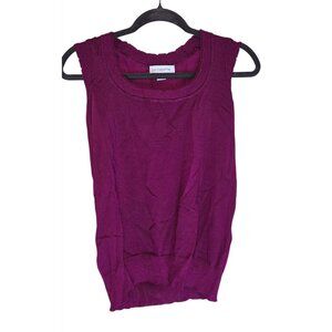 Liz Claiborne Womens Sleeveless Knit Sweater Top Madrid Rose Size S